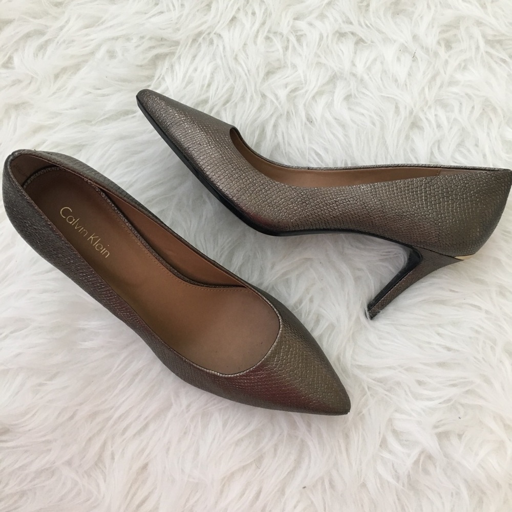 Calvin Klein Metallic Heels